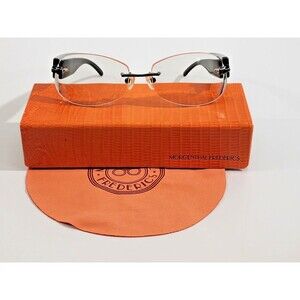LM Morgenthal Frederics Holliday Genuine Horn Rimless Glasses Eyeglass Frames